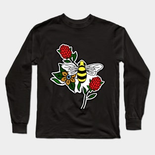 Bees and Raspberries Long Sleeve T-Shirt